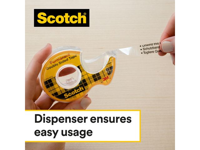 Dubbelhäftande tejp SCOTCH 136D 6mx12mm